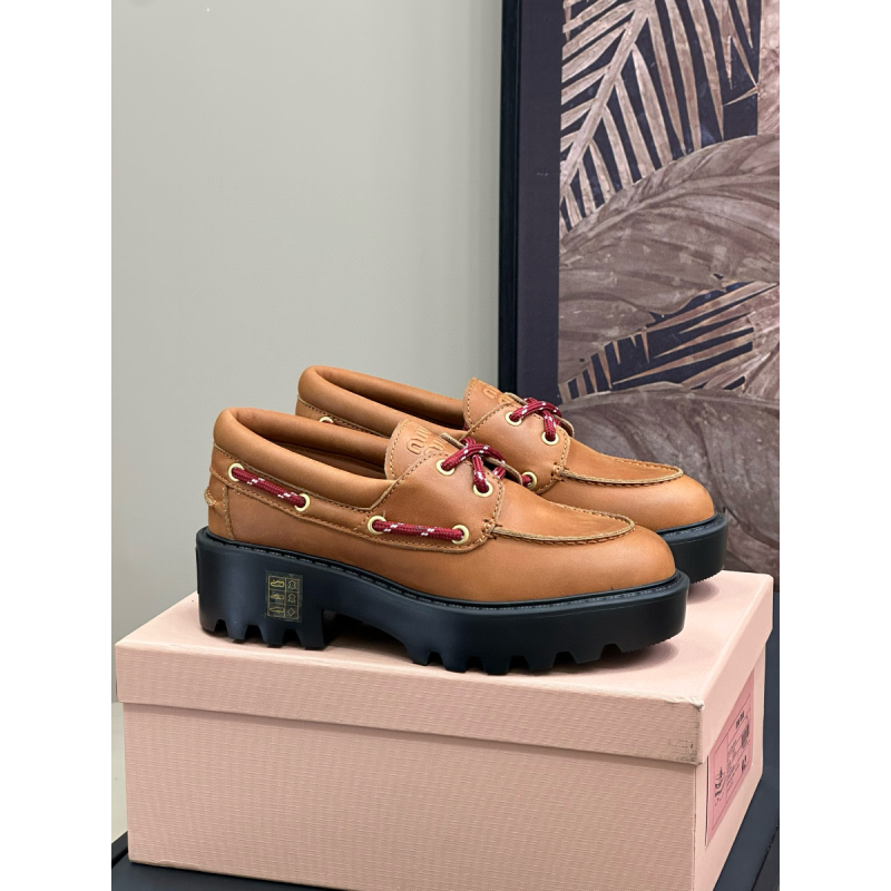 Miu Miu leather loafers