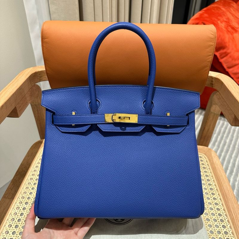 Hermes Birkin 25 / Birkin 30  in Togo Leather-Blue Hydra