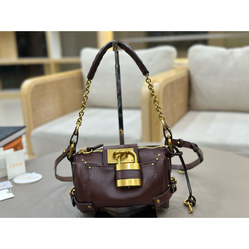 Chloe kleine Paddington Kettentasche-Grenat