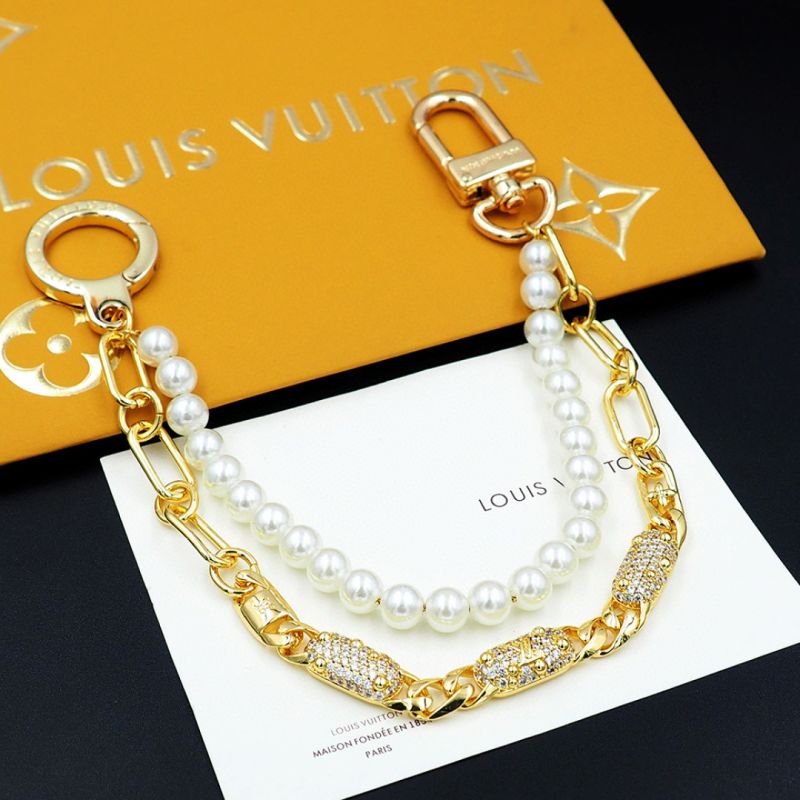 LV Chain Belt Pearls Bag Charm