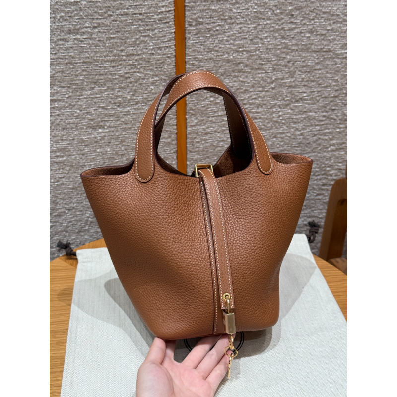 Hermes Tasche Picotin Lock 18/22- Brown