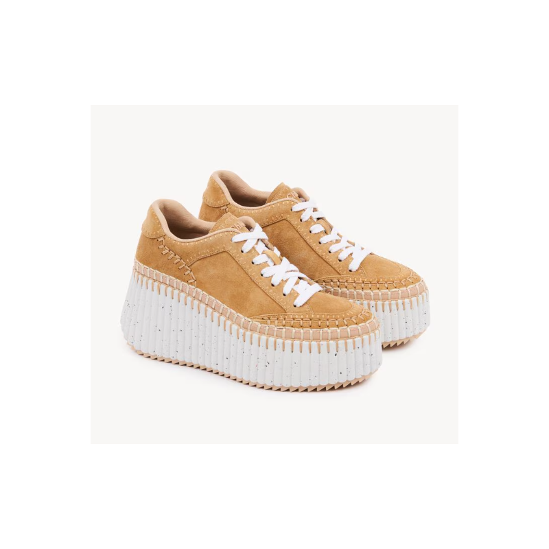 Chloe Name Wedge Sneaker, Size 35-41