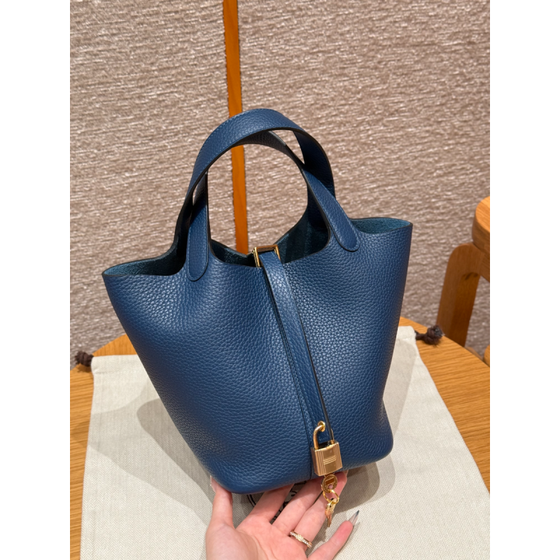 Hermes Tasche Picotin Lock 18/22- Deep Blue