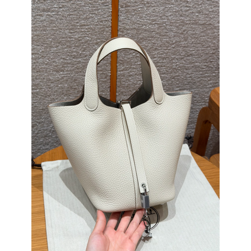 Hermes Tasche Picotin Lock 18/22- Craie